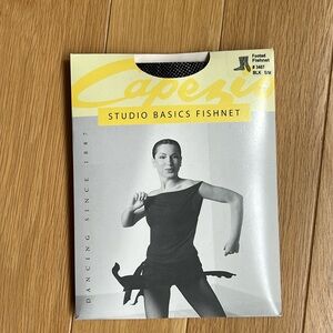 Capezio footed fishnet dance stockings. Black size S/M